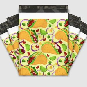 25 10x13 Tacos designer poly mailer